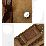 Luca | Small Canvas Crossbody Messenger Bag with Multiple Compartments