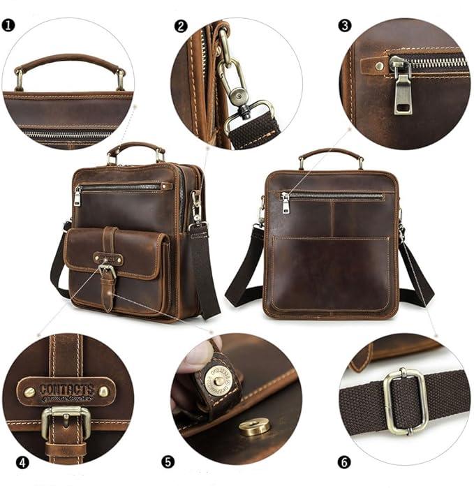 Lucas | Leather Crossbody Messenger Bag