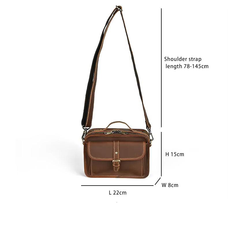 Lucas | Retro Leather Small Crossbody Messenger Bag