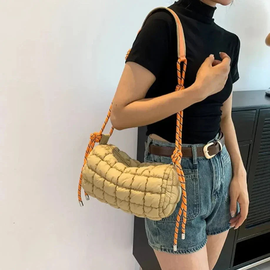 Eva | Quilted Waterproof Nylon Crossbody Travel Shoulder Bag