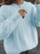 Fluffy knitting sweater made of acrylic fiber for women-6