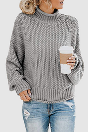 Classic patchwork sweater with elegant collar for winter-2
