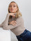 Sweater in stylish two -color design with turtleneck for women-2