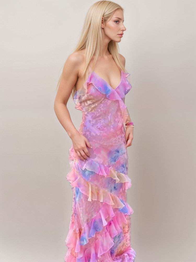 Colleen | Ethereal Ruffle Maxi Dress
