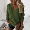 Sweater with a V-neck and long sleeves for women in autumn-2