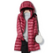 Women's long winter buffer jacket | Hood-4
