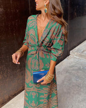 ALEXA | Twist Elegance Midi Dress