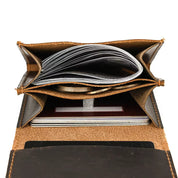 Lucas | Vintage Bifold Rundleather Travel Wallet with Snap Closure