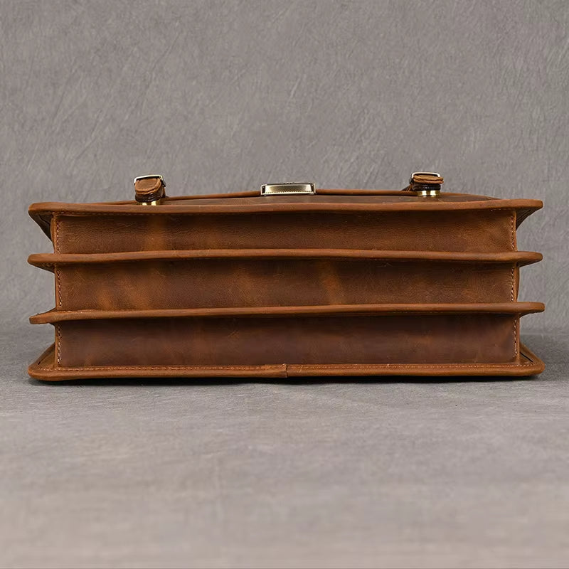 Daniel | Men's Leather Crossbody Messenger Laptop Bag Travel Bag
