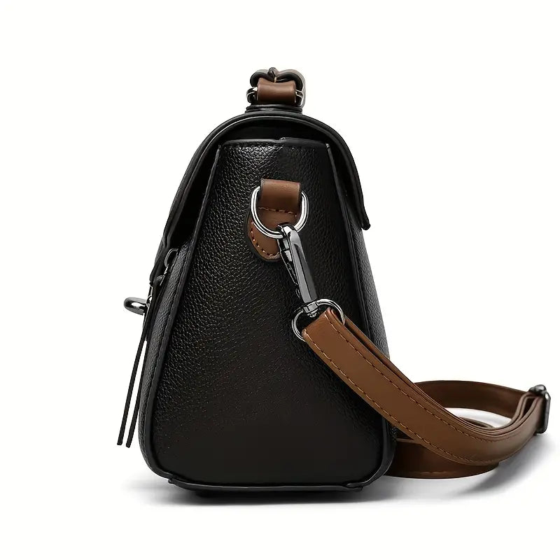 Lotte | Retro Leather Handbag with Buckle for Women