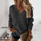 Sweater with a V-neck and long sleeves for women in autumn-5