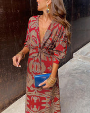 ALEXA | Twist Elegance Midi Dress