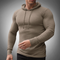 Men’s Slim Fit Hoodie - Ribbed Knit - Long Sleeve - Adjustable Drawstring-4