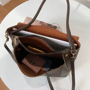 Eva | Luxe Croc-Flap Shoulder Bag