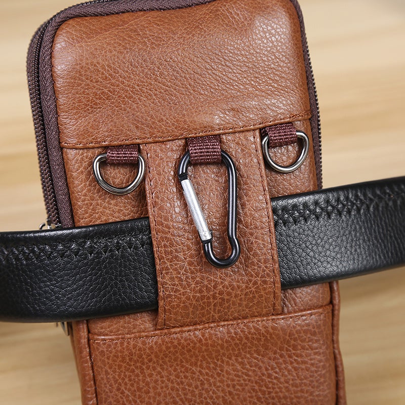 Joris | Vintage Leather Men's Crossbody Hip Bag with Adjustable Strap