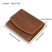 Lucas | Vintage Bifold Rundleather Travel Wallet with Snap Closure