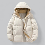 Men's buffer zipper winter jacket | hood-3