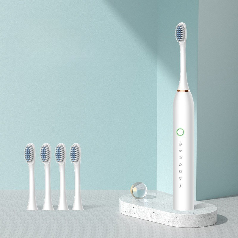 Revitalize Your Smile - FreshPulse Rechargeable Toothbrush with Extra Brush Heads