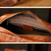 Elias | Men's Cowhide Leather Crossbody Travel Messenger Bag