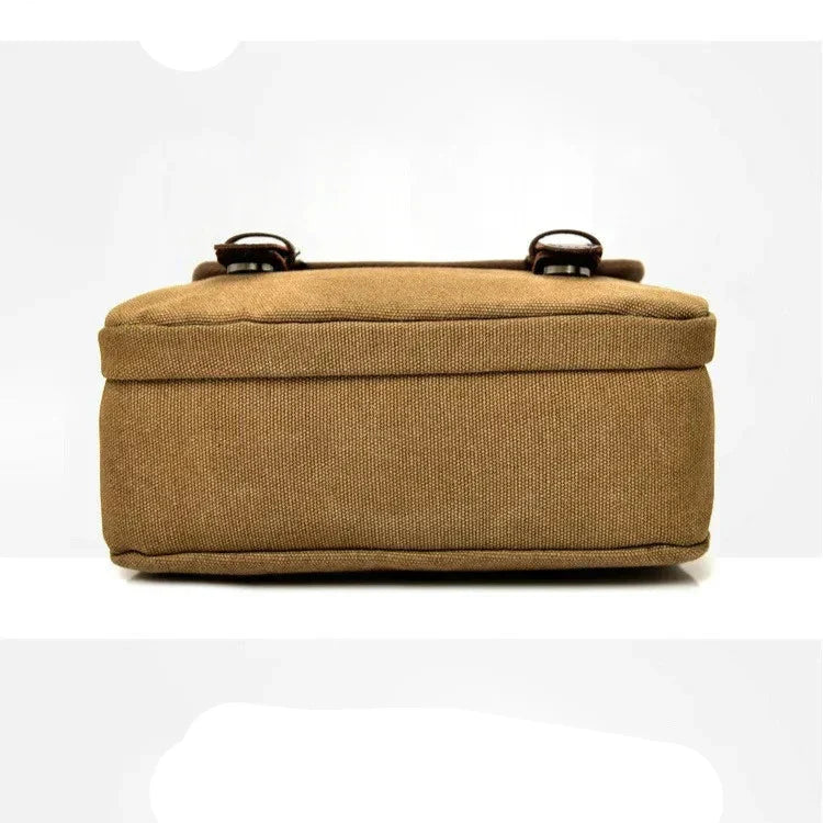 Luca | Small Canvas Crossbody Messenger Bag with Multiple Compartments