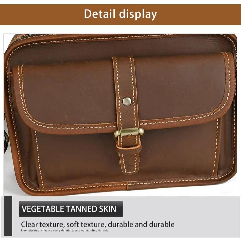 Lucas | Retro Leather Small Crossbody Messenger Bag