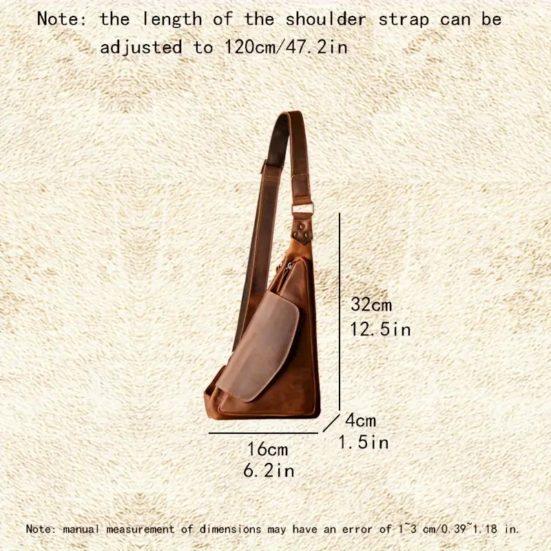 Lars | Genuine Leather Triangle Shoulder Bag