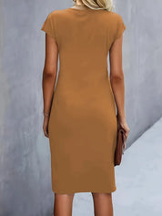 Grace | Midi Dress with Front Knot Design