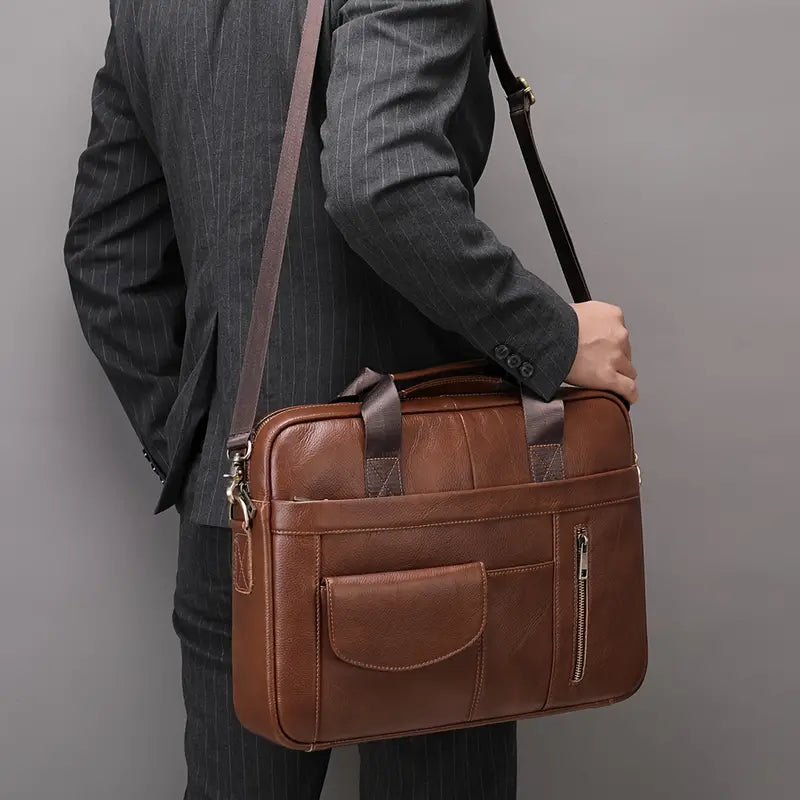 Alexander | Executive Slim Crossbody Messenger Bag with Adjustable Strap