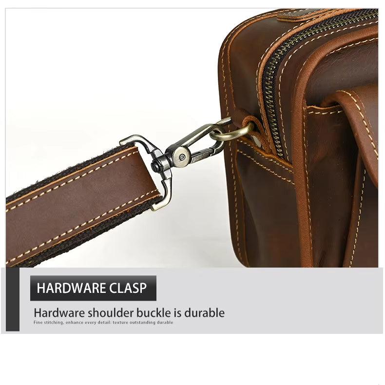 Lucas | Retro Leather Small Crossbody Messenger Bag