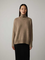 Sweater made of noble cashmere mix with a stylish turtleneck-3