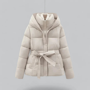 Women Winter Bell Belt hood jacket | Short-3