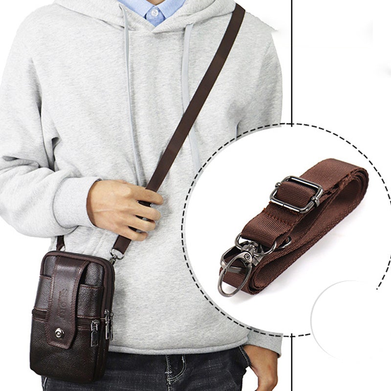 Joris | Vintage Leather Men's Crossbody Hip Bag with Adjustable Strap
