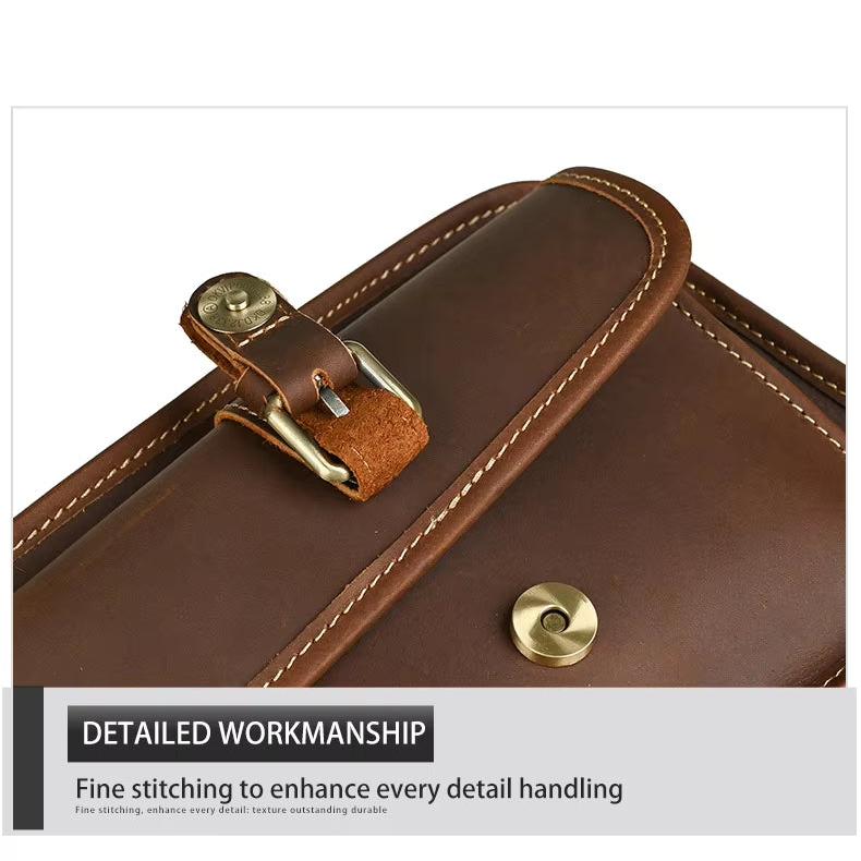 Lucas | Retro Leather Small Crossbody Messenger Bag