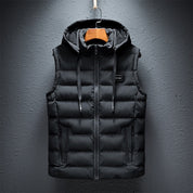 Falco Bodywarmer | Casual padded body warmer with hood for men