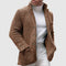 Men’s Knitted Cardigan - Chunky Texture - Stand-Up Collar - Button-Up Front-2