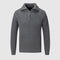 Men’s Half-Zip Sweater - Textured Knit - High Collar - Ribbed Cuffs & Hem - Casual Wear-2