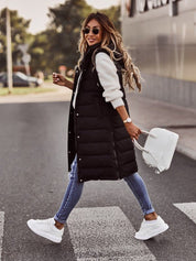 Juliette Bodywarmer | Stylish quilted knee-length vest for women