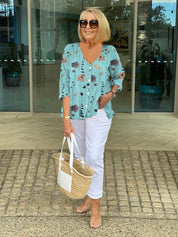 Elegant Floral Top for Women - Lightweight Summer Style 0
