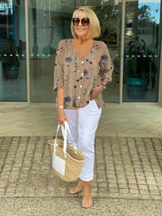 Elegant Floral Top for Women - Lightweight Summer Style 1