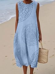 Elegant Sleeveless Maxi Dress for Women - Textured Summer Dress for Formal Events and Casual Gatherings 2