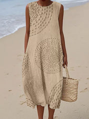 Elegant Sleeveless Maxi Dress for Women - Textured Summer Dress for Formal Events and Casual Gatherings 4