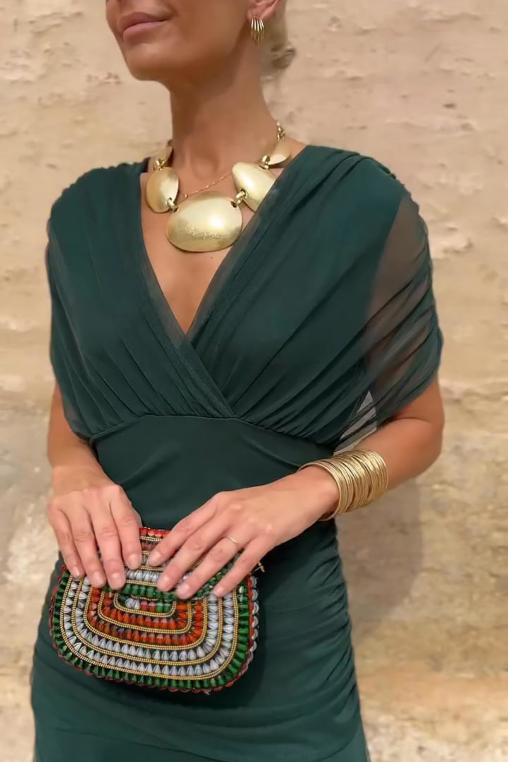 Elegant V-Neck Maxi Dress for Women - Flattering Summer Dress for Parties and Events 6