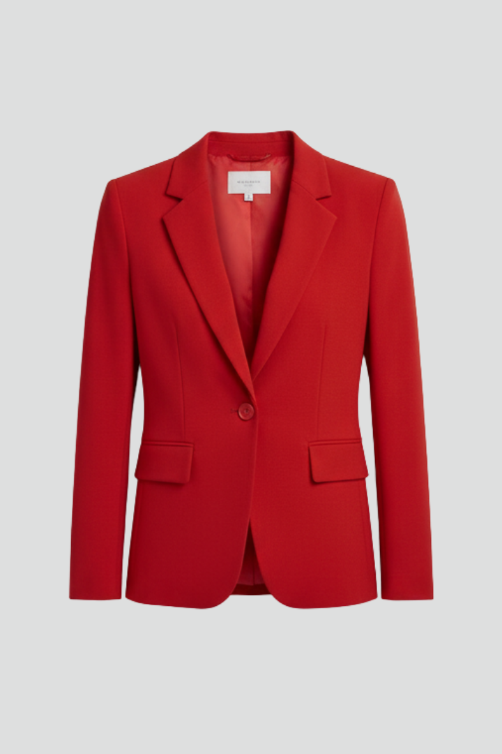 Elegant Women's Blazer with Notched Lapel and Tailored Fit for Professional and Casual Wear 1