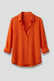 Elegant Women's Long Sleeve Blouse with Turn-Down Collar 1