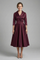 Elegant Women's Midi Dress with Wrap Neckline and Pleated Skirt for Versatile Style 5