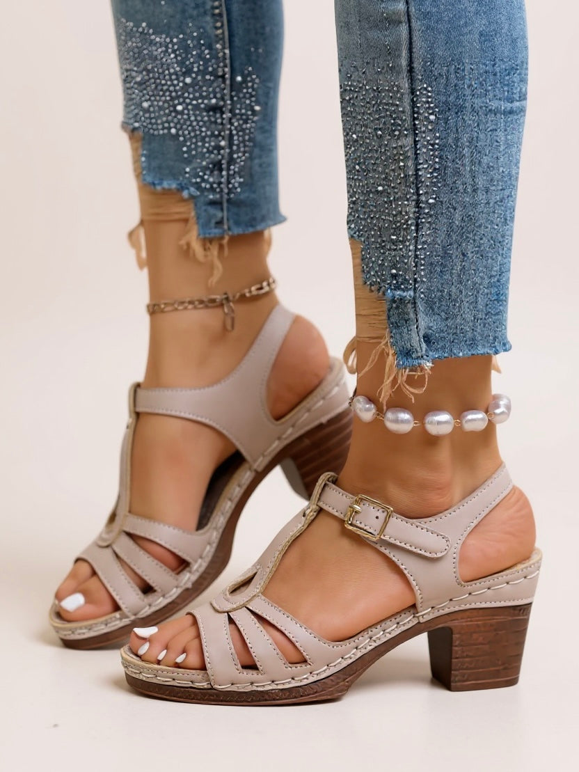 Elegant Women's Sandals with Lift Block Heel for Comfort and Style 7