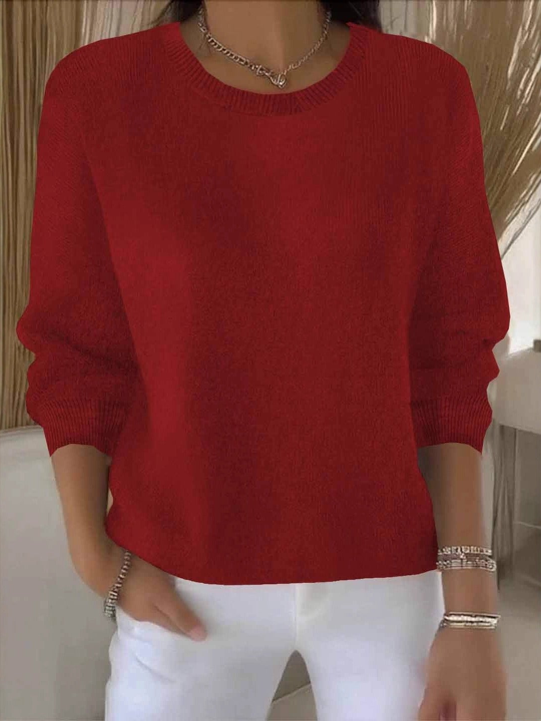 Elegant Women's Sweater for Effortless Style and Comfort - Flattering Fit, Soft Texture, Versatile for Everyday Wear 6