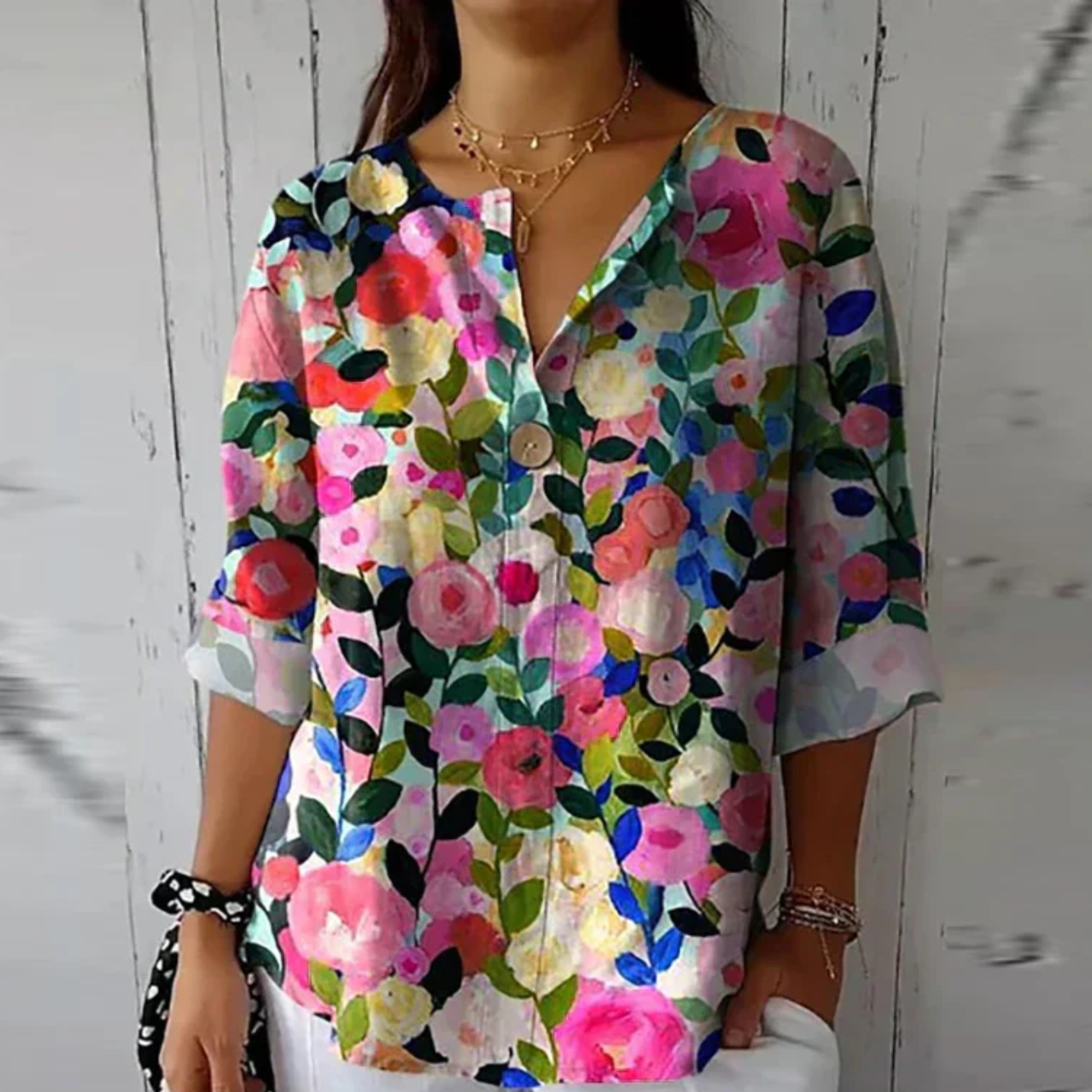 Floral Print Blouse for Women - Elegant Summer Top 5