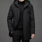 Men's zipper hood long jacket | winter-4