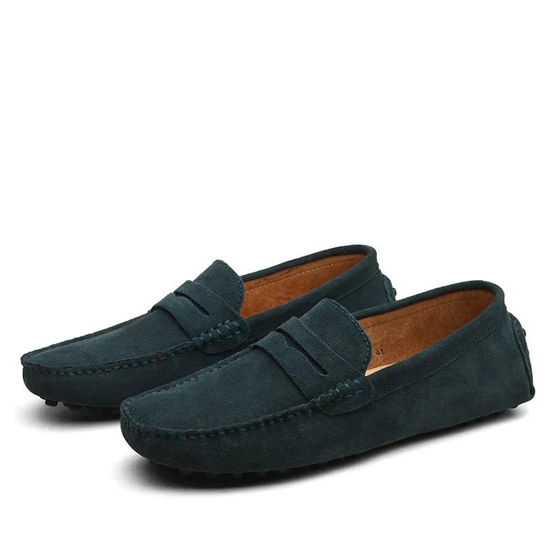 Suede Loafers in Italian Style